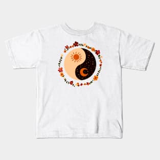 Floral Yin and Yang (2) Kids T-Shirt